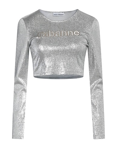 RABANNE Top Argento 77% Viscosa, 16% Poliestere, 7% Elastan