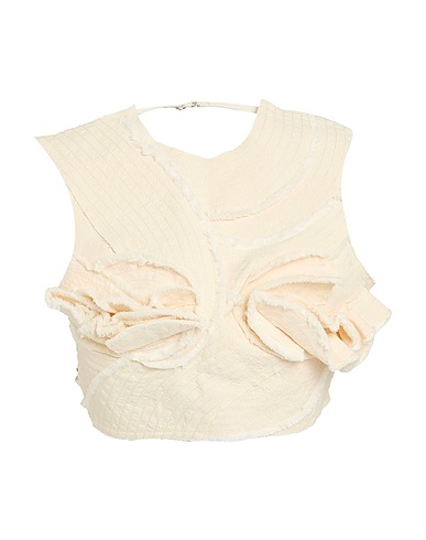 JACQUEMUS Top Ivory 100% Cotton