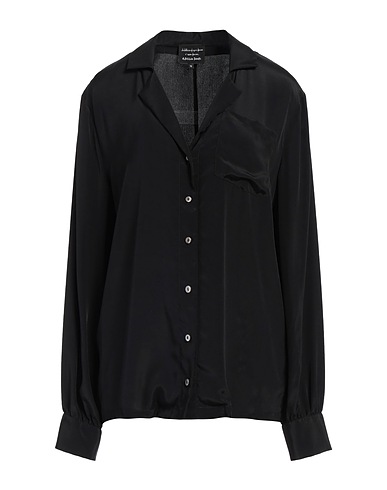 ALESSIA SANTI Solid colour shirts & blouses Black 65% Viscose, 35% Silk
