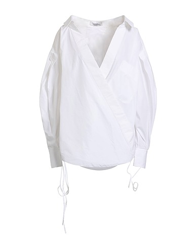 VALENTINO GARAVANI Solid colour shirts & blouses White 75% Cotton, 25% Polyamide