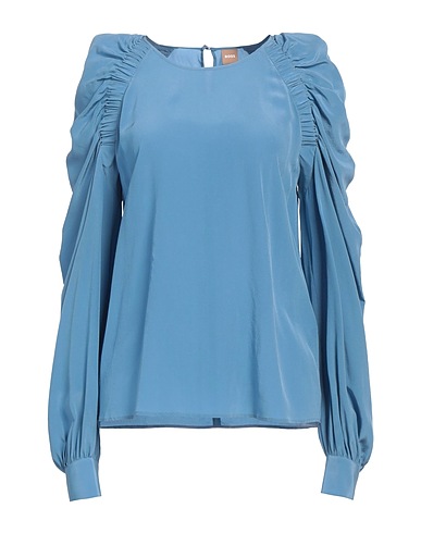 BOSS Silk top Slate blue 100% Silk