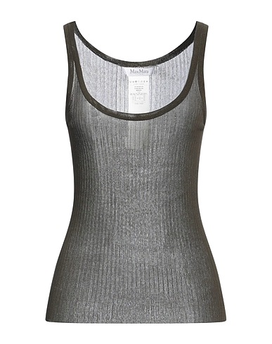 MAX MARA Silk top SFILATA Military green 100% Silk
