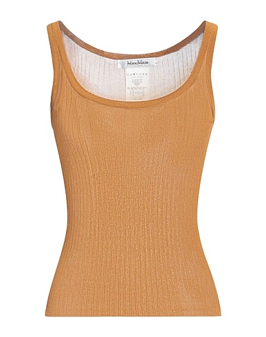 MAX MARA Silk top SFILATA Camel 100% Silk