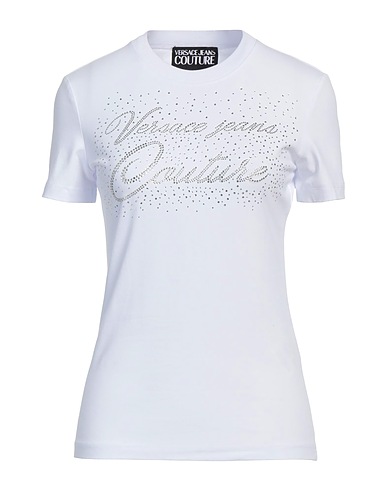 VERSACE JEANS COUTURE T-shirt White 94% Cotton, 6% Elastane
