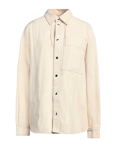 AERON Solid colour shirts & blouses Ivory 100% Cotton