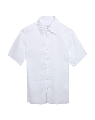DUNHILL Solid colour shirt White 100% Lyocell