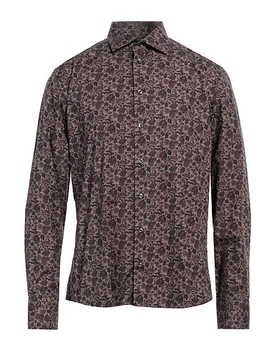 SAND COPENHAGEN Hemd mit Muster Khaki 100% Baumwolle