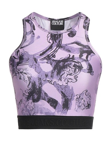 VERSACE JEANS COUTURE Top Mauve 80% Polyester, 20% Elastane