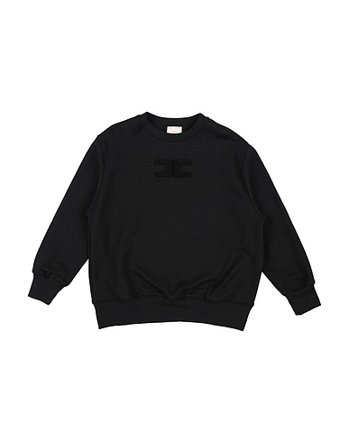 ELISABETTA FRANCHI Sweatshirt LA MIA BAMBINA Black 100% Cotton, Elastane