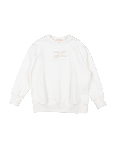 ELISABETTA FRANCHI Felpa LA MIA BAMBINA Bianco 100% Cotone, Elastan