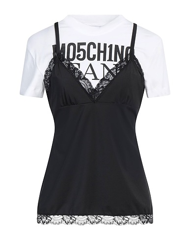 MOSCHINO JEANS Top Bianco 85% Poliestere, 15% Elastan, Cotone, Poliammide