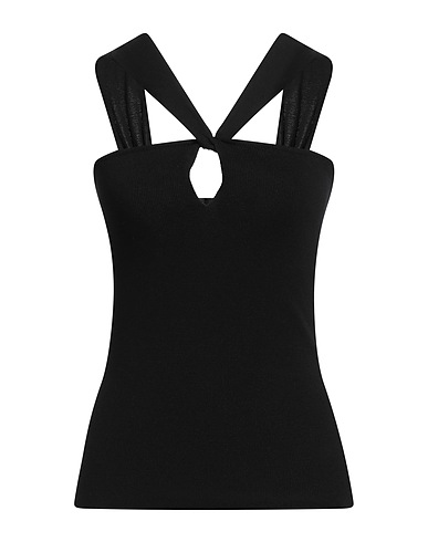FEDERICA TOSI Top Nero 83% Viscosa, 17% Poliestere