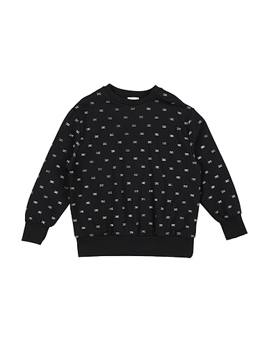 ELISABETTA FRANCHI Sweatshirt LA MIA BAMBINA Black 100% Cotton, Elastane