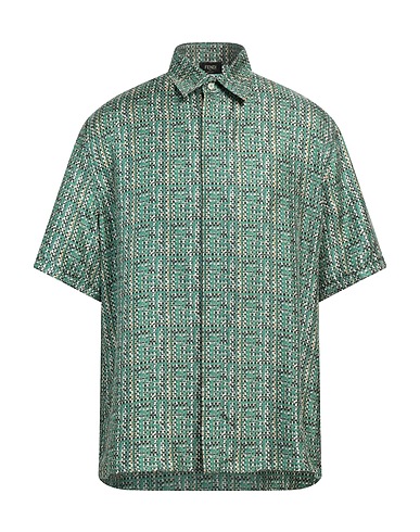 FENDI Patterned shirt Green 100% Silk