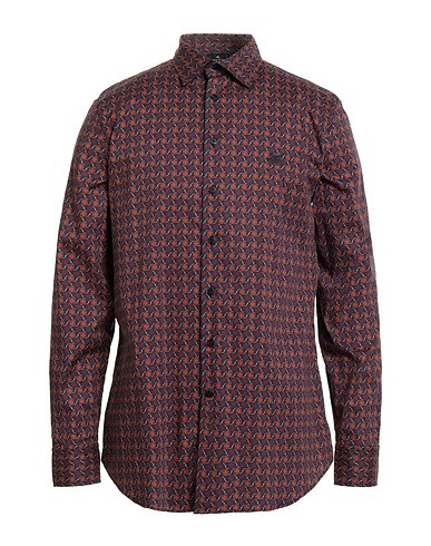ETRO Hemd mit Muster Marineblau 97% Baumwolle, 3% Elastan