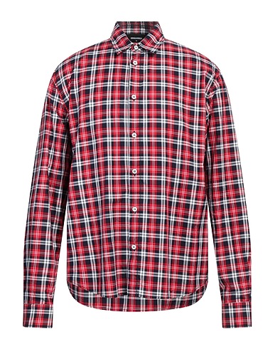 DSQUARED2 Checked shirt Red 100% Cotton