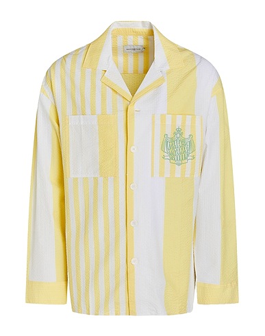 MAISON KITSUNÉ Striped shirt Pastel yellow 100% Cotton