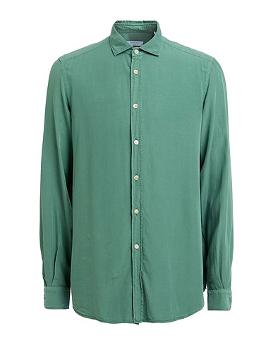 BOGLIOLI Solid colour shirt Green 100% Lyocell