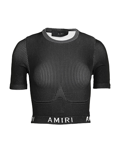 AMIRI Crop top Black 67% Polypropylene, 26% Polyamide, 7% Elastane