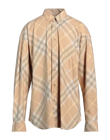 BURBERRY Patterned shirt Sand 100% Cotton