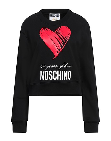 MOSCHINO Felpa Nero 100% Cotone