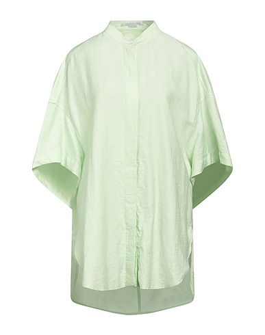 STELLA McCARTNEY Linen shirt Light green 49% Linen, 40% Cotton, 11% Polyamide