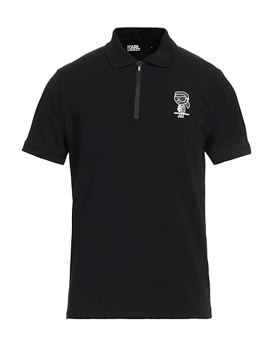 KARL LAGERFELD Poloshirt Schwarz 95% Baumwolle, 5% Elastan