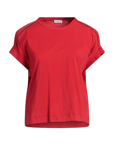 BRUNELLO CUCINELLI T-shirt Rosso 100% Cotone, Ecobrass