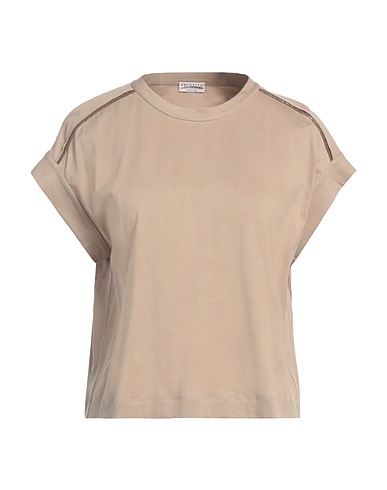 BRUNELLO CUCINELLI T-shirt Khaki 100% Cotton, Ecobrass