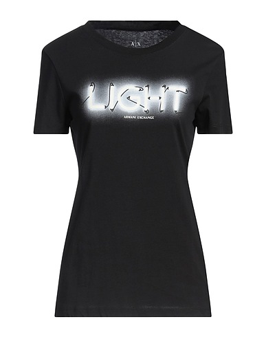 ARMANI EXCHANGE T-shirt Μαύρο 100% Βαμβάκι