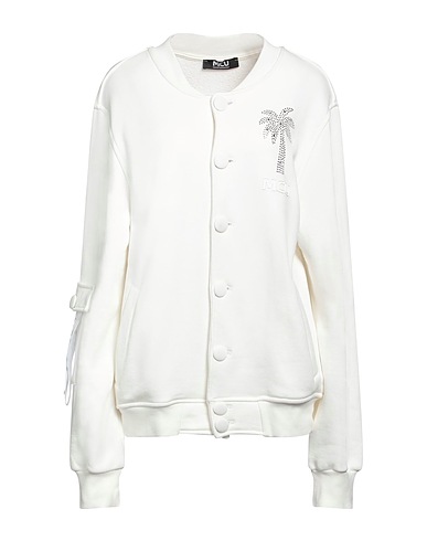 M.C.U. MARCO CASSESE UNION Sweatshirt White 100% Cotton, Swarovski® Crystal