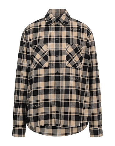 OFF-WHITE™ Рубашка в клетку Бежевый 100% Хлопок