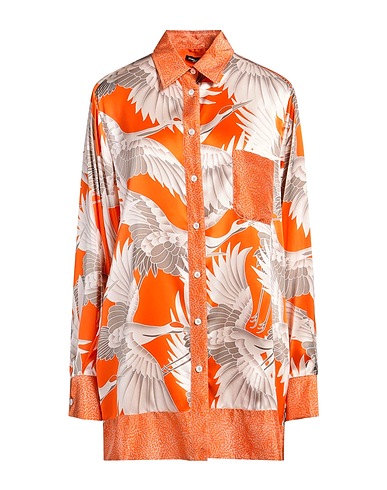 KITON Floral shirts & blouses Orange 100% Silk