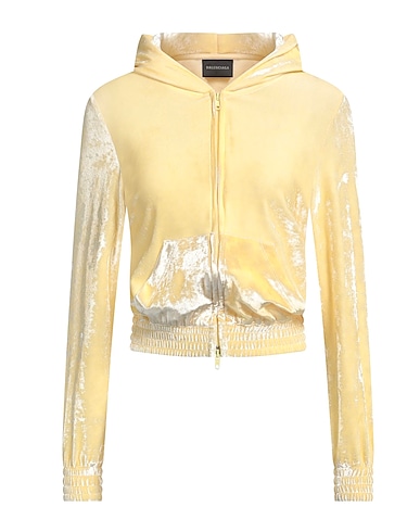 BALENCIAGA Hooded track jacket  Yellow 77% Viscose, 21% Polyamide, 2% Elastane