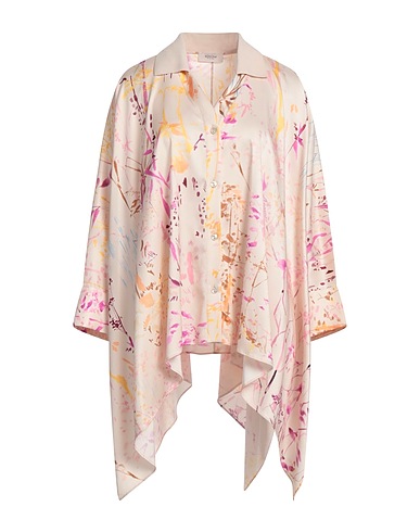AGNONA Floral shirts & blouses Cream 95% Silk, 5% Elastane