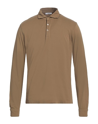 BOGLIOLI Polo shirt Khaki 100% Cotton