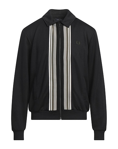 FRED PERRY Sweatshirt Black 100% Polyester, Elastane