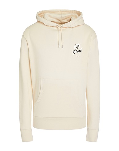 MAISON KITSUNÉ Hooded sweatshirt CAFÉ KITSUNÉ Cream 100% Cotton