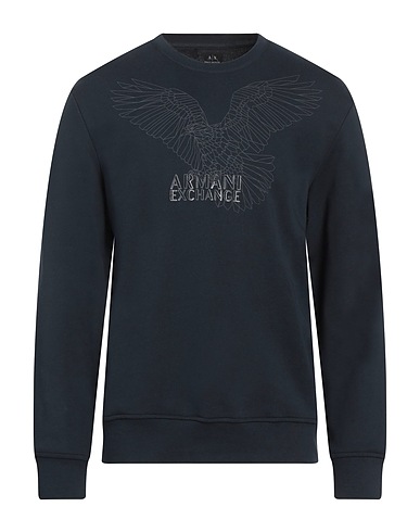 ARMANI EXCHANGE Sweatshirt Midnight blue 100% Cotton, Elastane