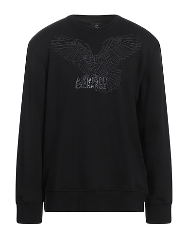 ARMANI EXCHANGE Sweatshirt Black 100% Cotton, Elastane