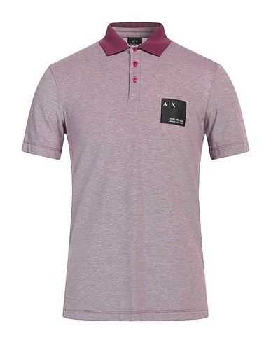 ARMANI EXCHANGE Polo shirt Plum 100% Cotton