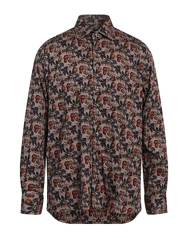SAND COPENHAGEN Patterned shirt Light brown 100% Cotton