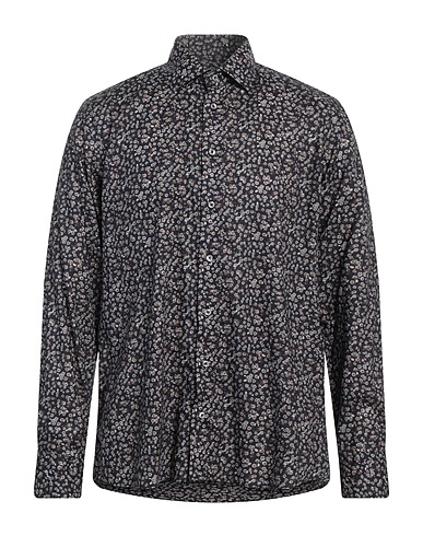 SAND COPENHAGEN Patterned shirt Midnight blue 100% Cotton