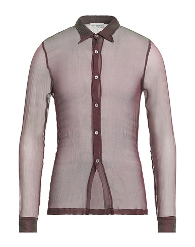 DRIES VAN NOTEN Camicie Bordeaux 100% Seta