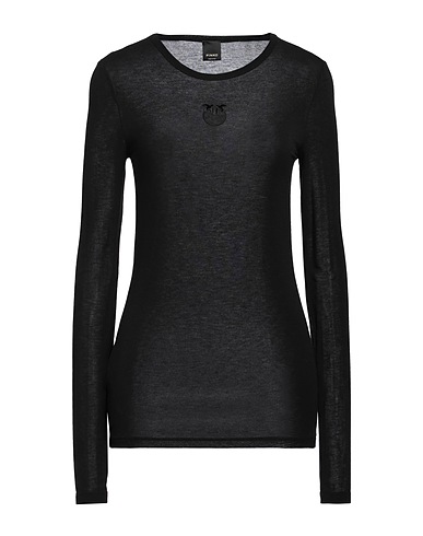 PINKO Basic T-shirt Black 66% Viscose, 19% Polyamide, 9% Cashmere, 6% Elastane