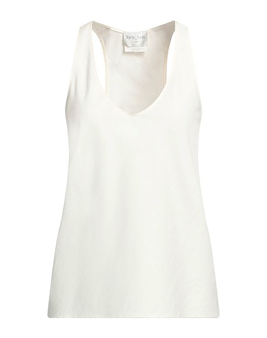 FORTE_FORTE Top Ivory 65% Viscose, 22% Cotton, 13% Polyamide