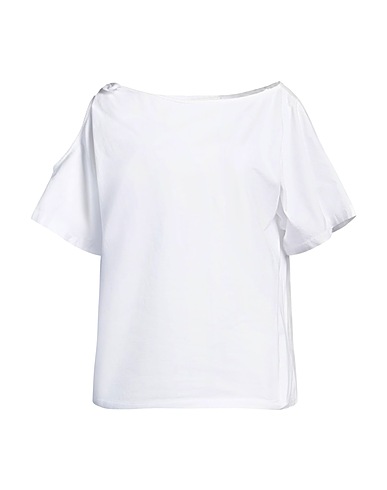 NUDE Top spalle scoperte Bianco 100% Cotone