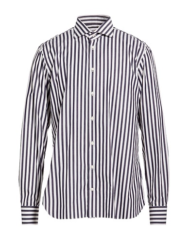 BORRIELLO NAPOLI Camisa estampada Azul marino 100% Algodón