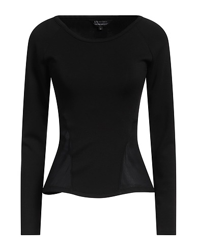ARMANI EXCHANGE T-shirt Black 45% Polyamide, 45% Viscose, 10% Elastane