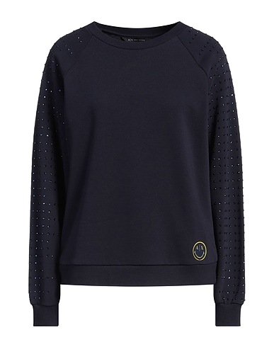 ARMANI EXCHANGE Sweatshirt Midnight blue 87% Cotton, 13% Polyester, Elastane